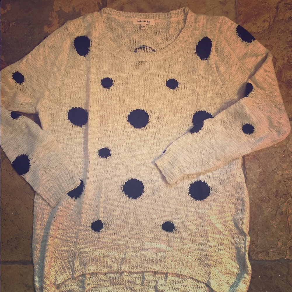 EUC Miracle Metallic Polka Dot Sweater